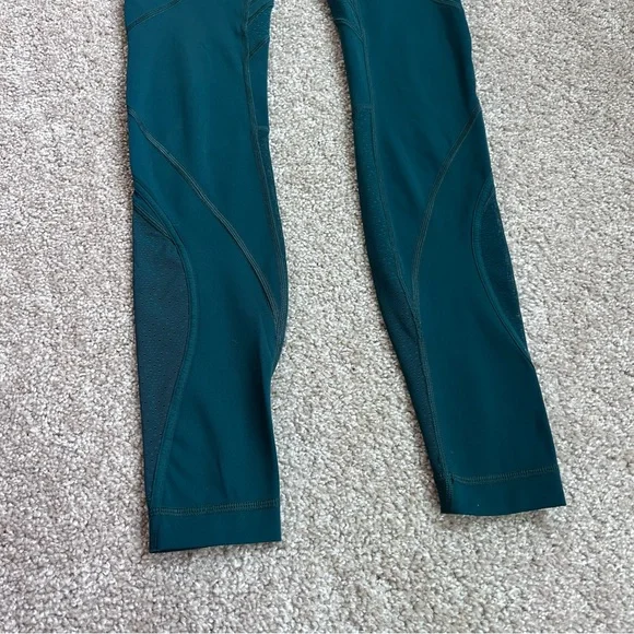 Lululemon Wunder Under HR Mesh Tight 28" Royal Emerald Green Size 2 Special Addn - Picture 4 of 12